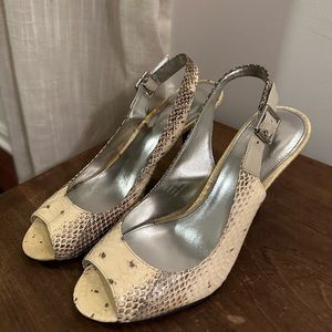 Calvin Klein Kona Snake Print Slingback Size 6 🤍